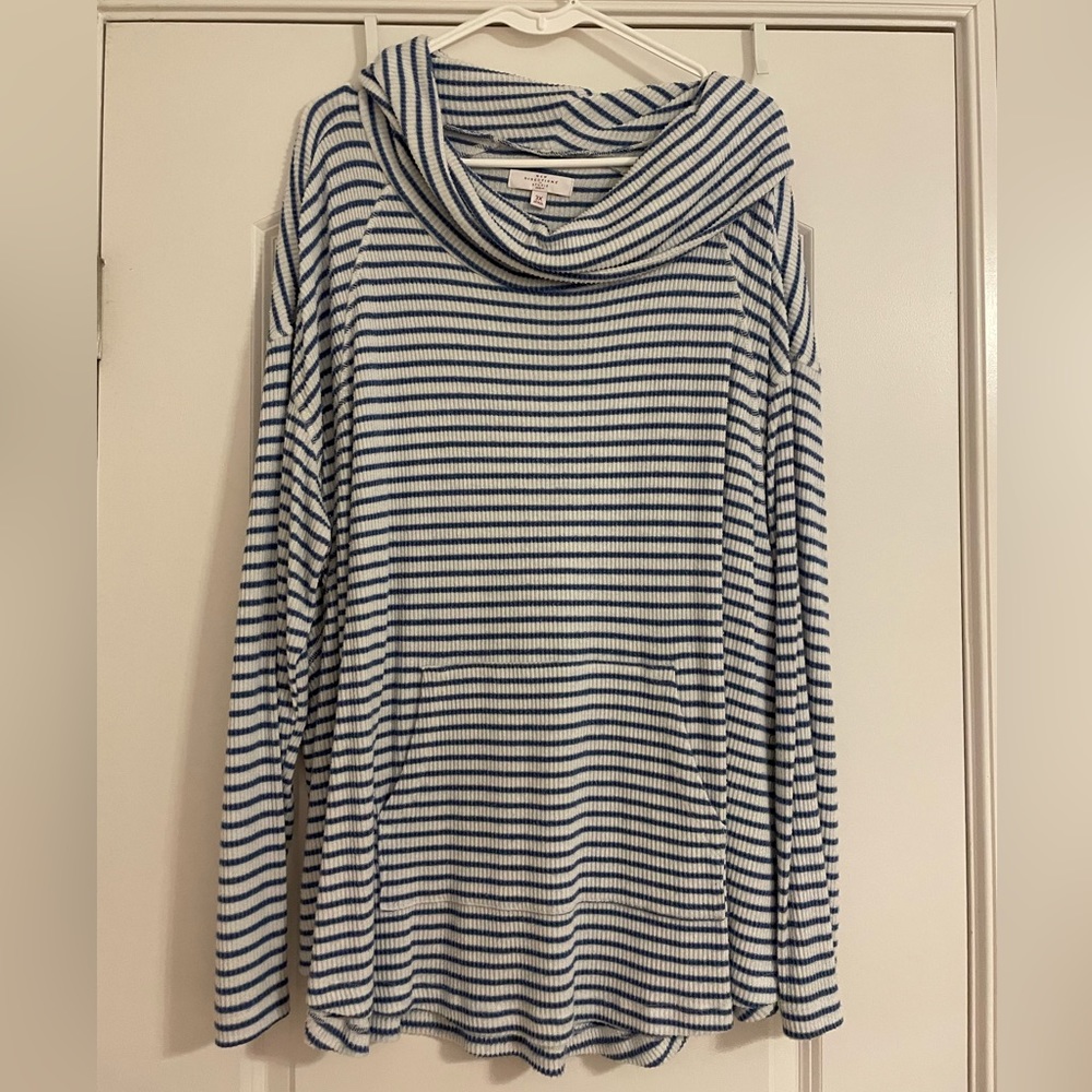Lightweight cowl neck sweater